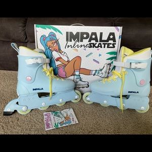Impala Inline Skates- Lightspeed Inline - Sky Blue and Yellow